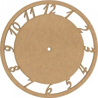 Ρολόι MDF με Νούμερα Ø250x3mm