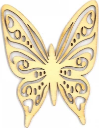Πεταλούδα Ξύλινη 86x67x3mm