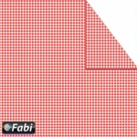 Fabi Χαρτόνι Ριγέ Διπλής Όψης 50x70cm 1τμχ Καρό Κόκκινο Μίνι