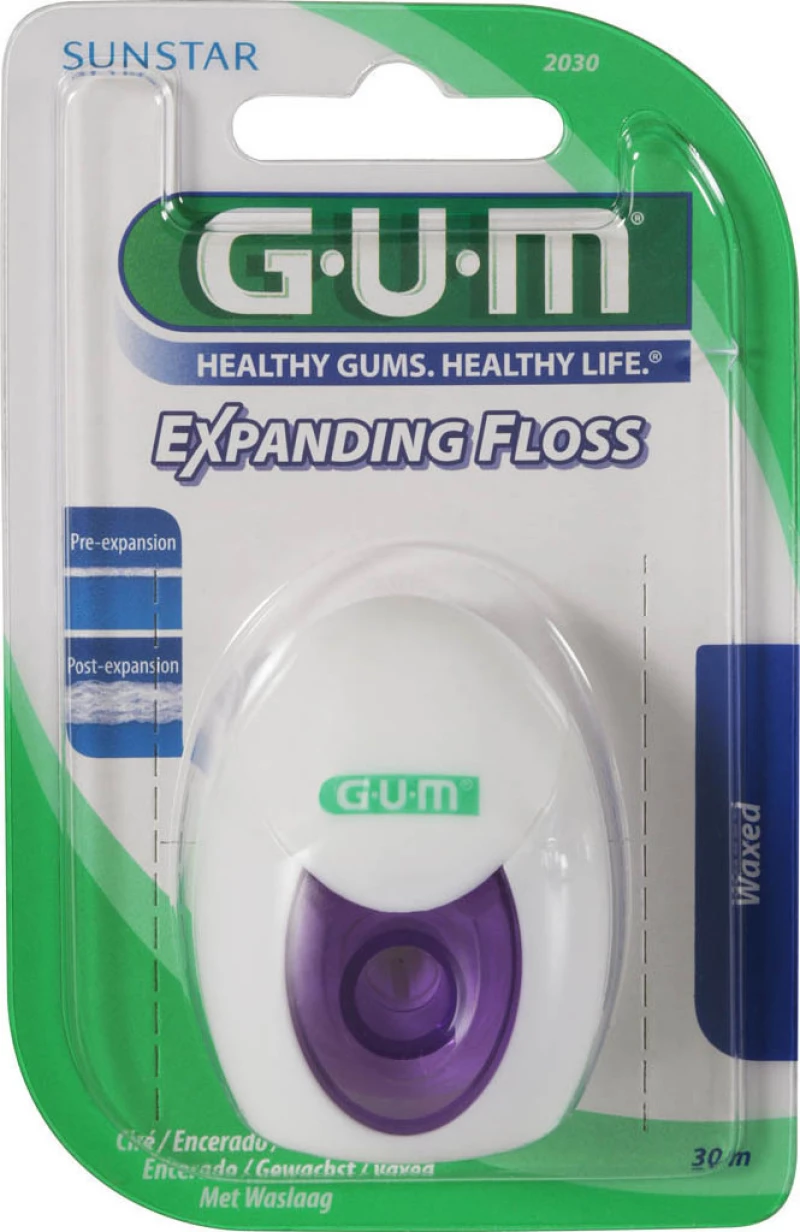GUM Expanding Floss 30m Waxed
