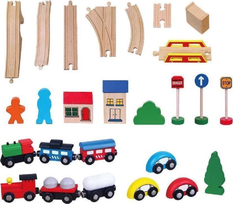 Viga Toys Train Set 49pcs