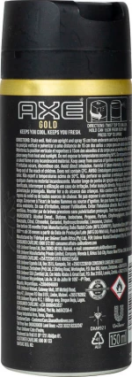 Axe Gold All Day Fresh Oud Wood & Dark Vanilla Body Spray Deodorant 150ml