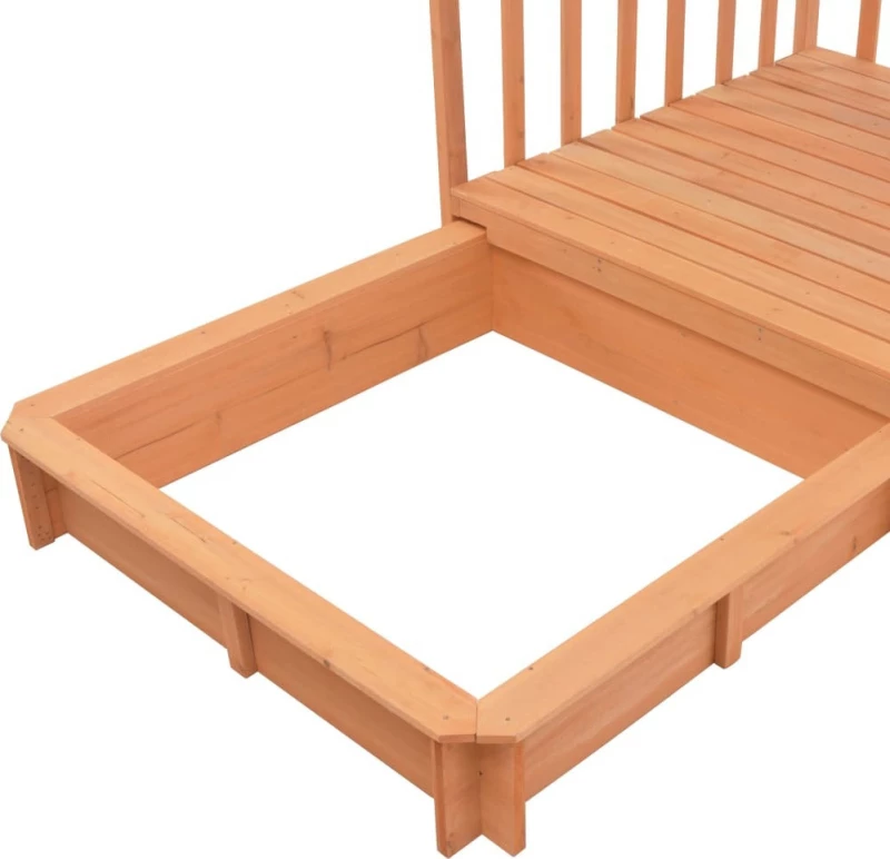 vidaXL Playhouse with Sandbox Wood Blue