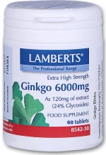 Lamberts Ginkgo 6000mg 60 ταμπλέτες