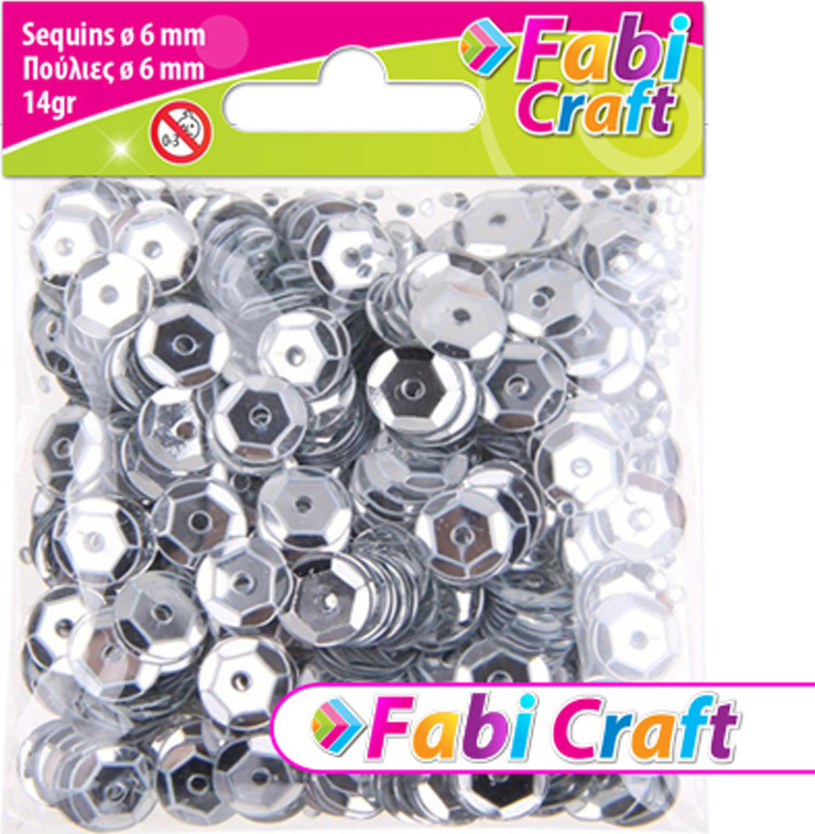 Fabi Πούλιες Στρογγυλές Ασημί 6mm 14gr