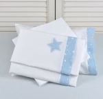 Baby Oliver Σετ Σεντόνια Κούνιας Muslin 100x165cm Ciel