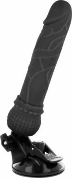 Basecock Veined Realistic Vibrator Remote Control 19.5cm Black