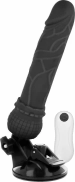 Basecock Veined Realistic Vibrator Remote Control 19.5cm Black