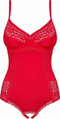 Obsessive Jolierose Crotchless Teddy Red