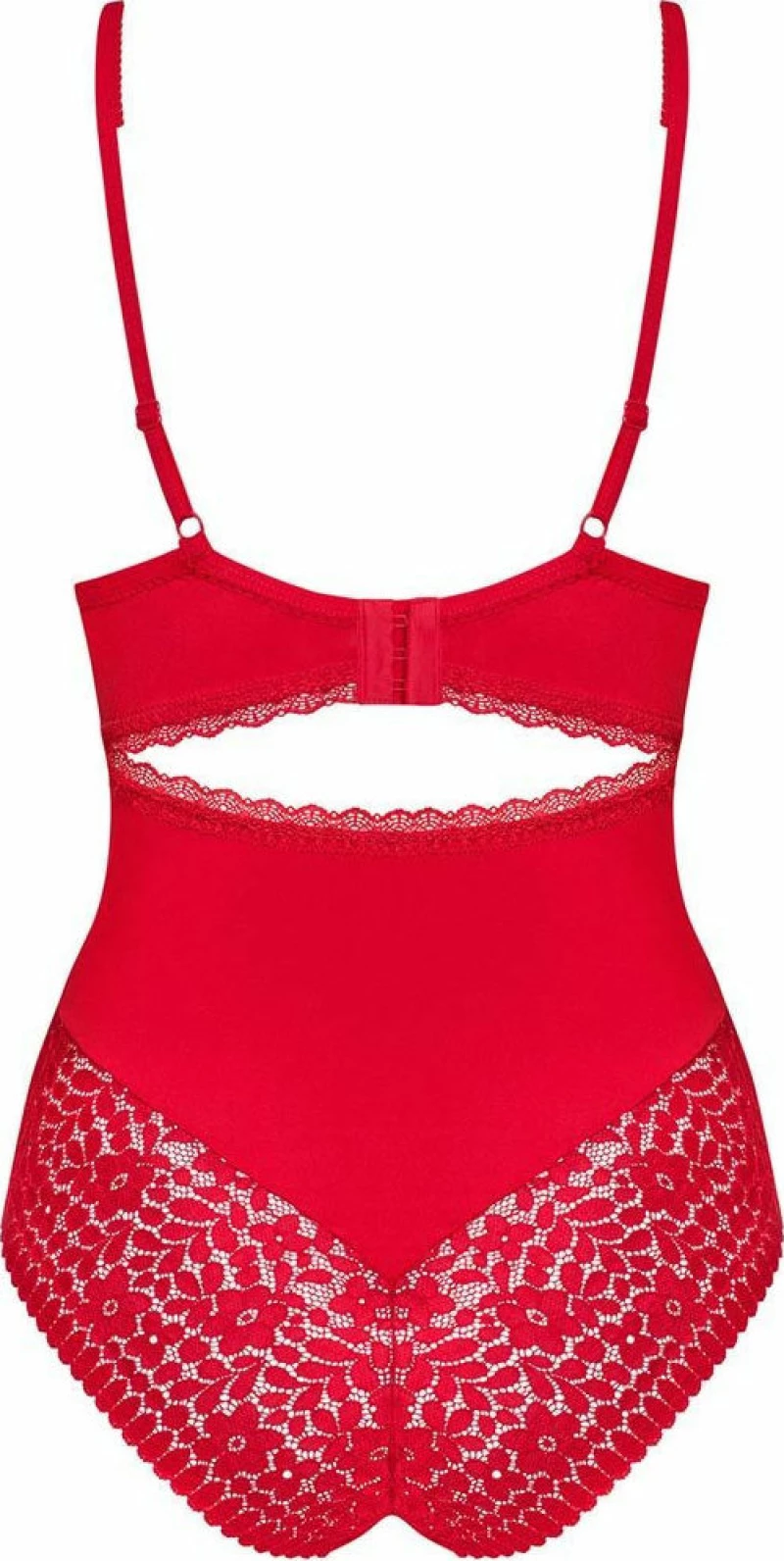 Obsessive Jolierose Crotchless Teddy Red