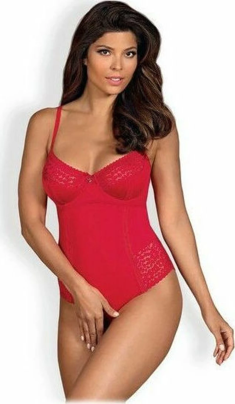 Obsessive Jolierose Crotchless Teddy Red