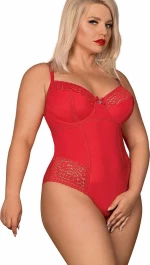 Obsessive Jolierose Crotchless Teddy Red