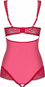 Obsessive Rougebelle Crotchless Teddy Red