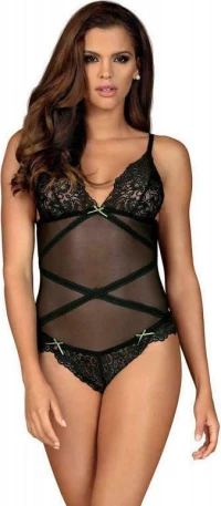 Obsessive Bondea See-Through Teddy Black