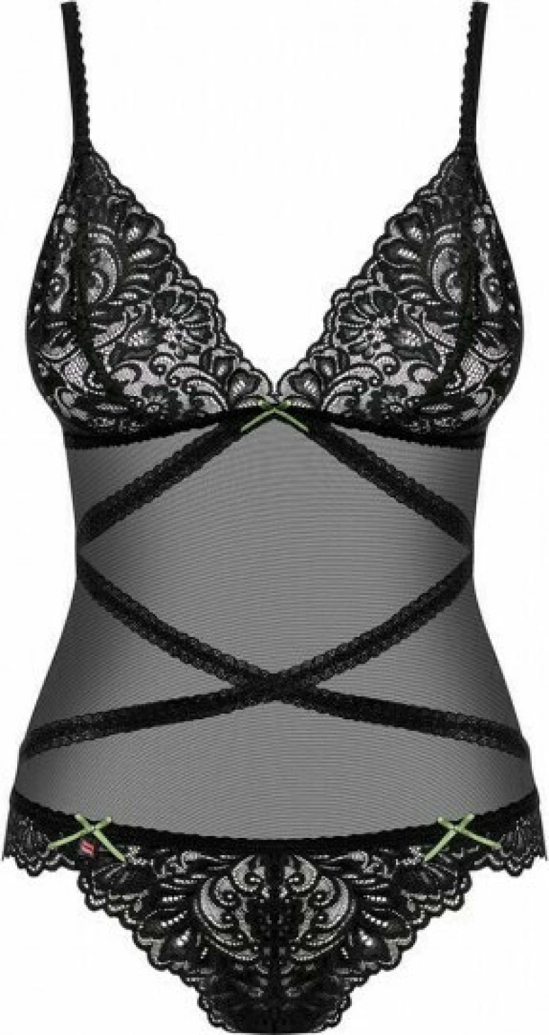Obsessive Bondea See-Through Teddy Black