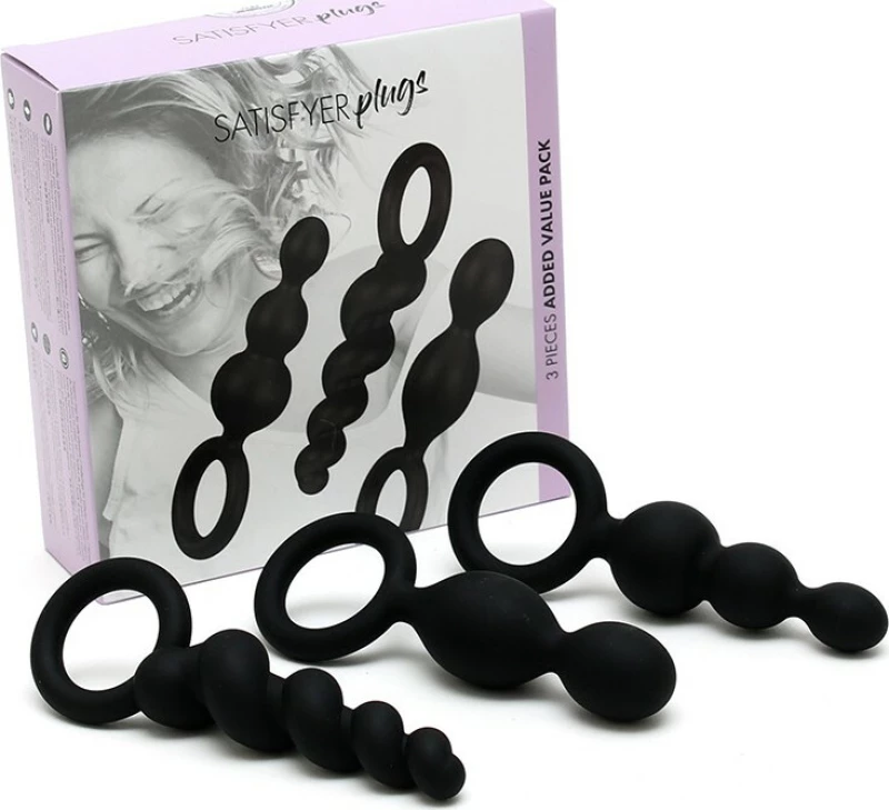 Satisfyer Plugs Black 3τμχ