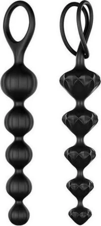 Satisfyer Silicone Anal Beads Black