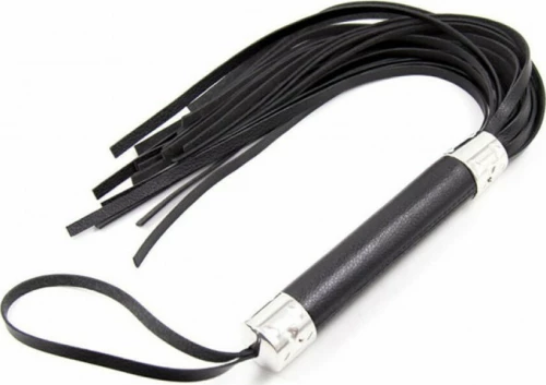 Baile Black Faux Leather Whip 45cm