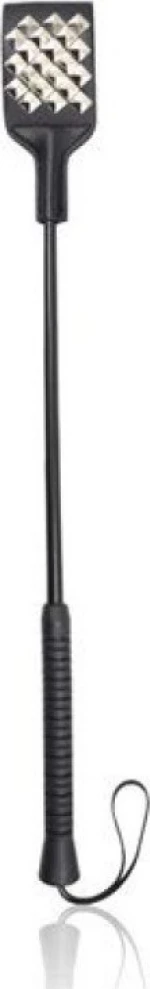 Frustino square spot riding crop black