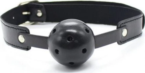 Breath hole ball gag (black)