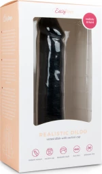 Easytoys Realistic Dildo Veined Dildo with Suction Cup 20.5cm Black