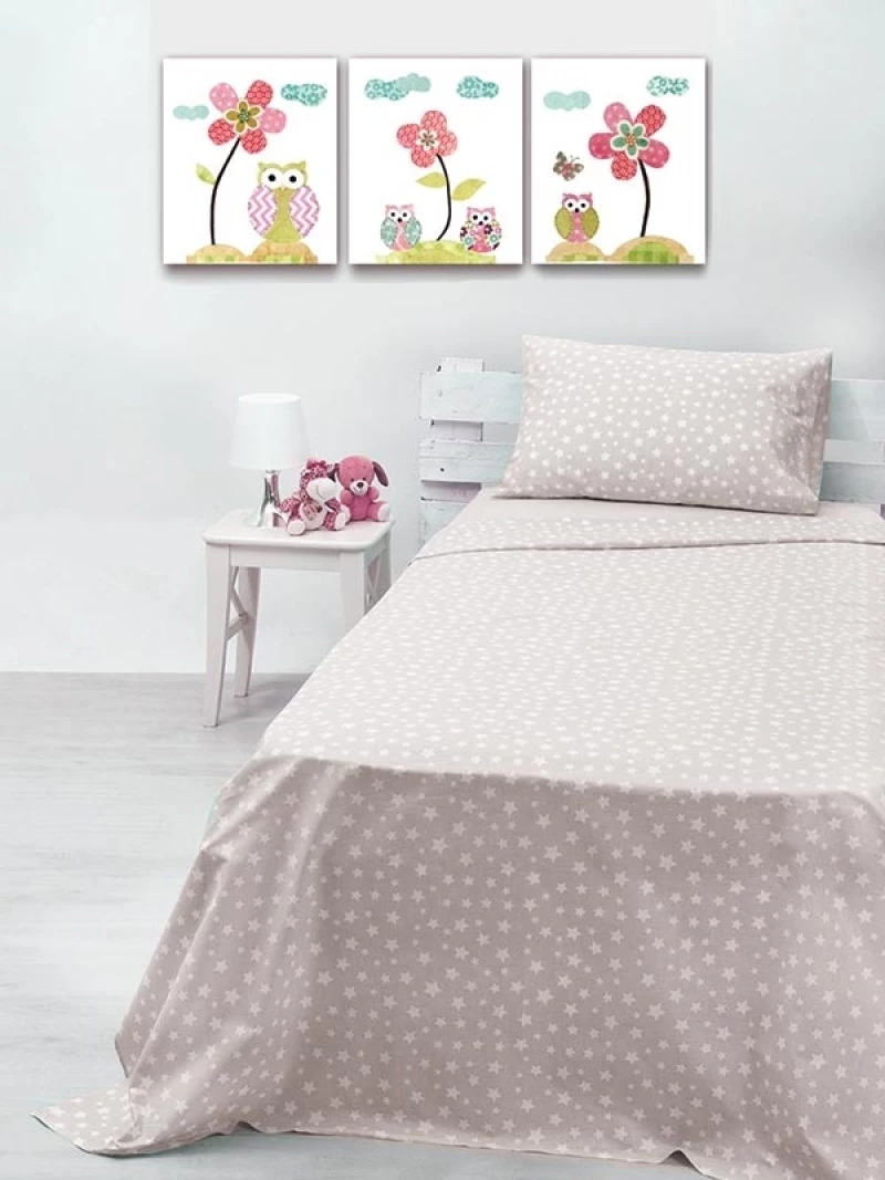 Sunshine Σετ Σεντόνια 22 με Λάστιχο 105x205cm Grey
