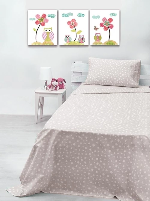 Sunshine Σετ Σεντόνια 22 με Λάστιχο 105x205cm Grey
