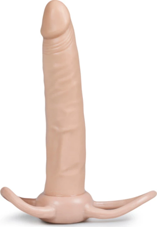 Calexotics Accommodator Dual Penetrator 13cm Beige