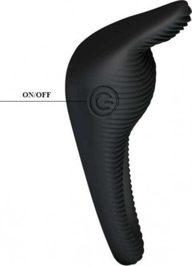 Pretty Love Thimble Vibrating Cockring Black