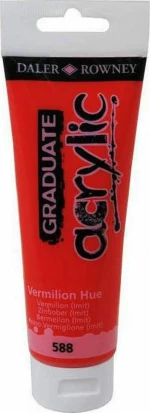 Daler Rowney Graduate Acrylic 120ml Vermilion Hue 588