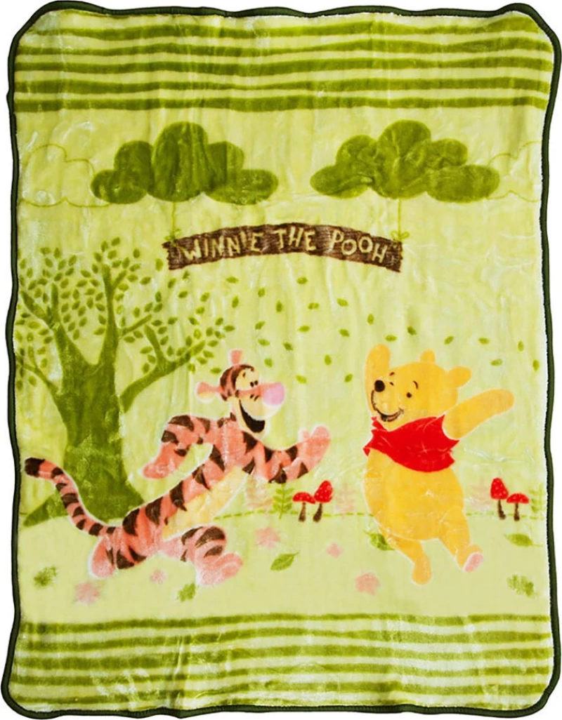 Dimcol Κουβέρτα Κούνιας Winnie Forest Βελουτέ 110x140cm