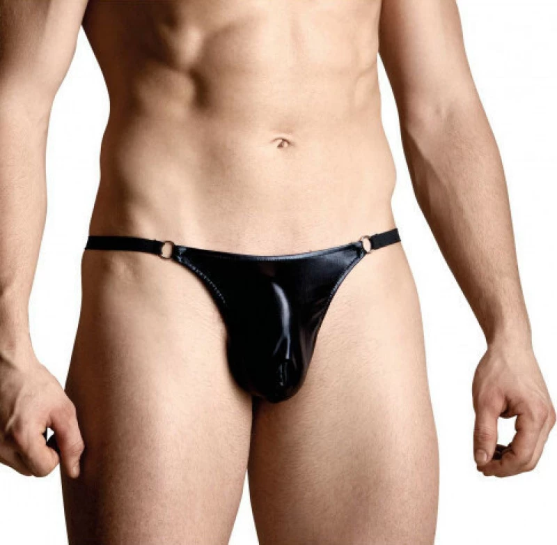 Softline 4487 Shiny Thong Black