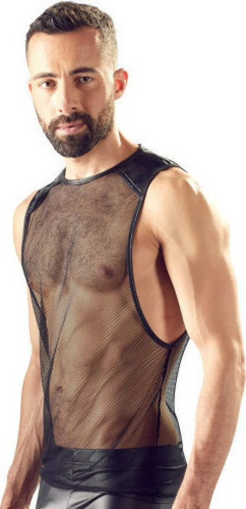 Svenjoyment Underwear Mens Net Shirt Black