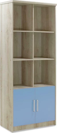 Βιβλιοθήκη Looney Castillo-Μπλε 80.5x36.5x183.5cm