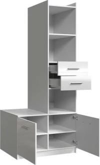 Βιβλιοθήκη Raj 1 Ροζ 85x53x192cm
