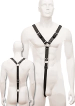 LEATHER BODY HARNESS MEN BLACK