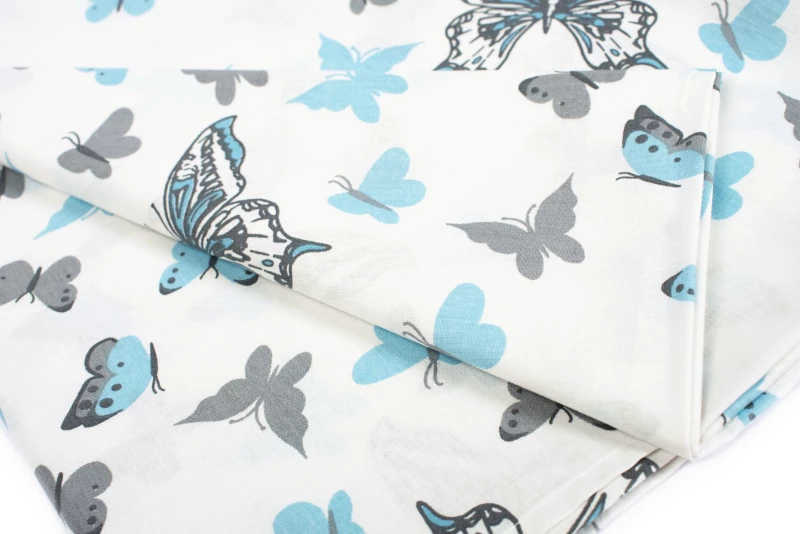 Dimcol Σετ Σεντόνια Κούνιας Butterfly 120x160cm 56 Sky Blue