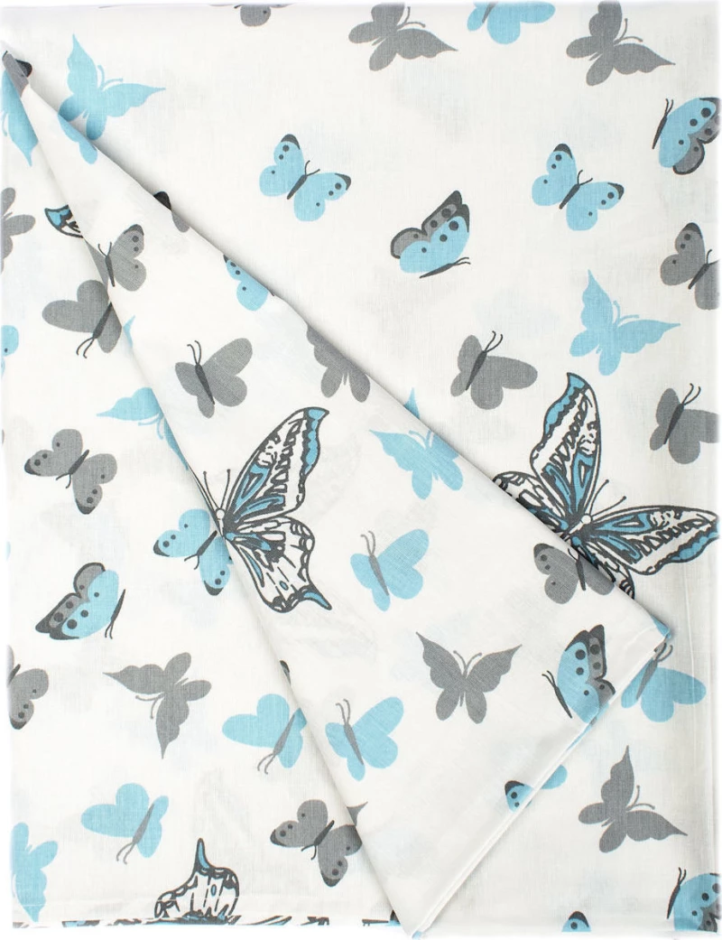 Dimcol Σετ Σεντόνια Κούνιας Butterfly 120x160cm 56 Sky Blue