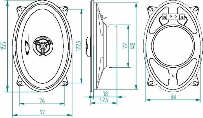 Alpine Sxe-1725S Ζεύγος Ομοαξονικών Ηχείων (6.5"-16.5Cm) Ισχύος 40Watt Rms