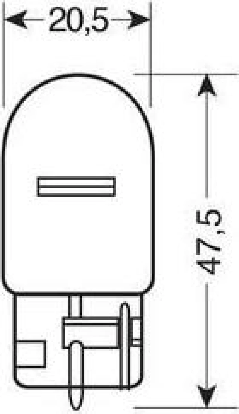 Lampa W21W Wedge base lamp 12V 2τμχ