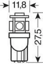 Lampa T10 Hyper-Led Power 15 White 24V / 28V 2τμχ