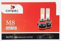 Εμπρόσθια Φώτα Αυτοκινήτου 9000LM (2x4500lm) H4 LED FULL CANBUS - 90W (2x45w) 6500K - Λαμπτήρες CONPEX M8 2τμχ