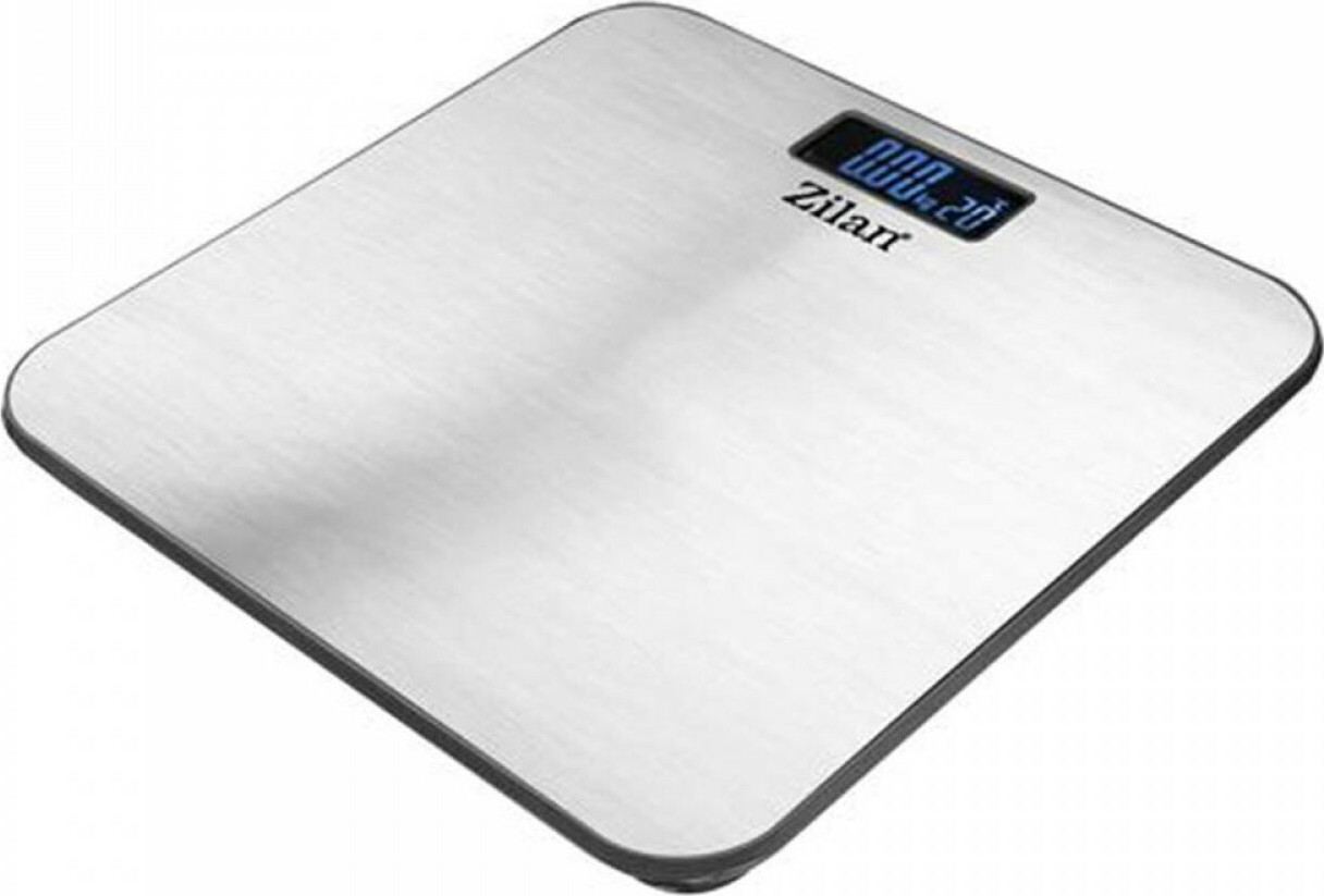 Zilan ZLN0368 Ψηφιακή Γυάλινη Ζυγαριά Μπάνιου Silver