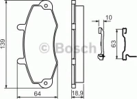 Bosch Σετ Τακάκια Εμπρός 4τμχ για Ford