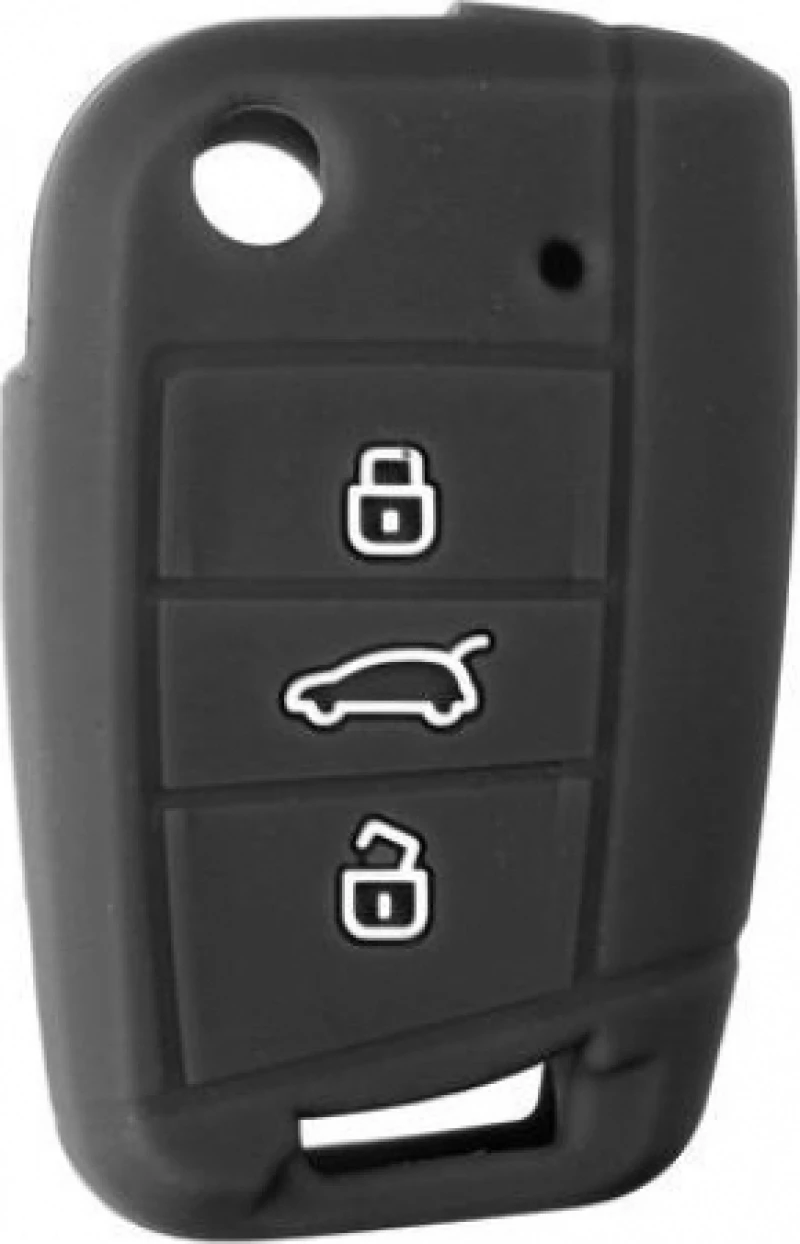 Θήκη Κλειδιού Type-2 από Σιλικόνη με 3 κουμπιά για Seat / Skoda / VW