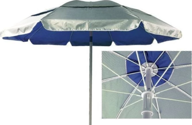 Solart Ομπρέλα Θαλάσσης Silver/Blue 2m