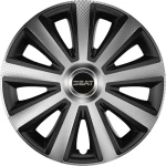 Versaco Σετ Τάσια Αυτοκινήτου Aviator Carbon με Σήμα Seat 4τμχ 15" Ασημί
