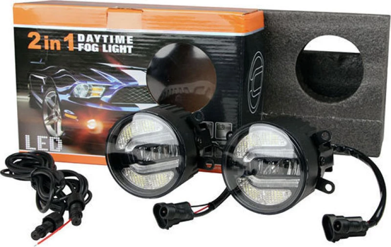 Drl Και Φως Ομιχλης 12V Προσθετο Daytime Διεθνη Στρογγυλο 90Mm