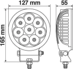 Προβολέας MERCURY με 8 Led Στρογγυλός