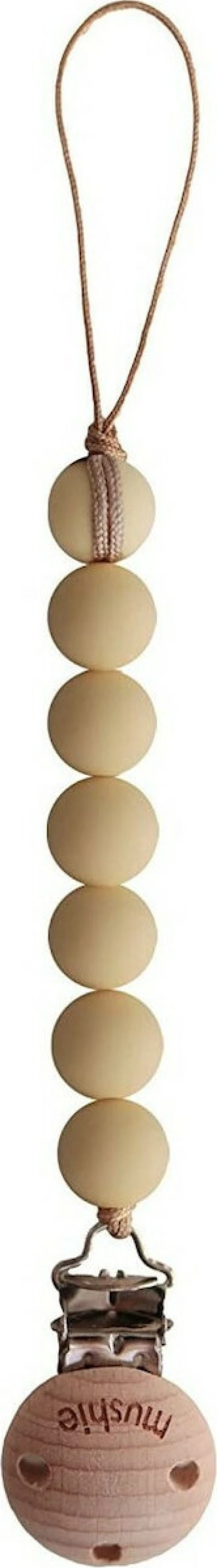 Mushie Κλιπ Πιπίλας Halo Muted Yellow